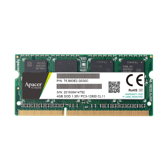 Apacer宇瞻/DDR3 Wide Temp. SODIMM工規寬溫內存條