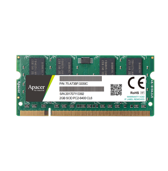 Apacer宇瞻/DDR2 Wide Temp. SODIMM工規(guī)寬溫內(nèi)存條